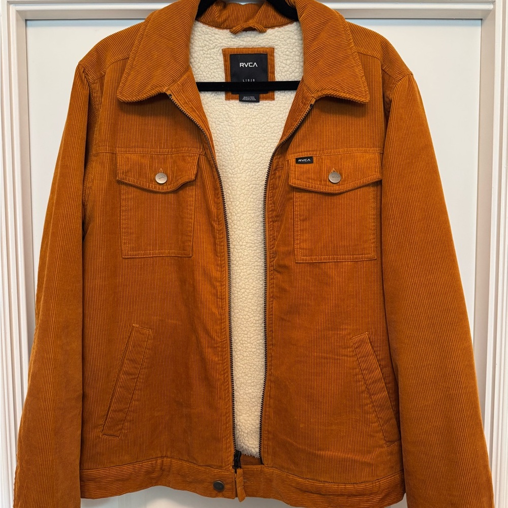 RVCA Men's Rust Corduroy Jacket
